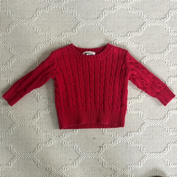 The Beafort Bonnet Company Toddler Boy Crewneck Cable Knit Sweater - Picture 1 of 4